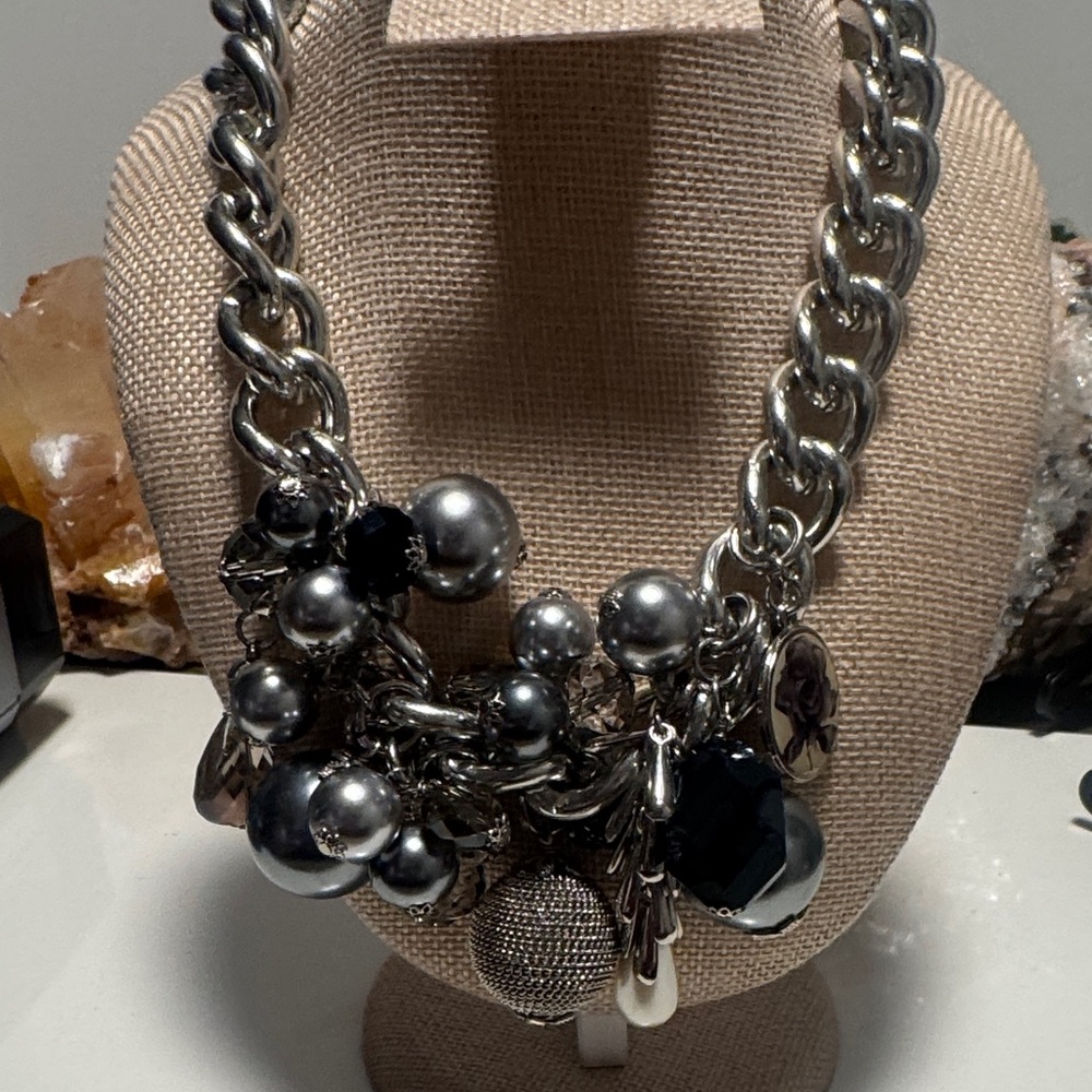 Cara New York Silver Charm Statement Necklace (BR999/3) - Picture 3 of 10
